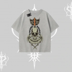 Oversize Tshirt Sword Knight Skull Impossible Street Creed