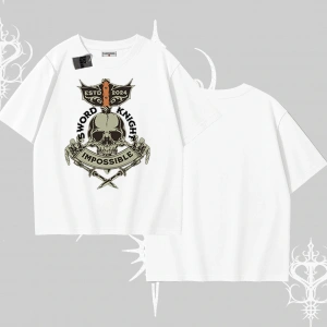 Oversize Tshirt Sword Knight Skull Impossible Street Creed