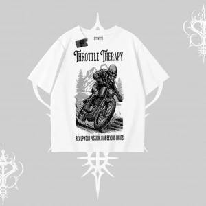 Oversize Tshirt Throttle Therapy No Brakes Just Freedom