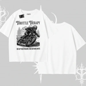 Oversize Tshirt Throttle Therapy No Brakes Just Freedom