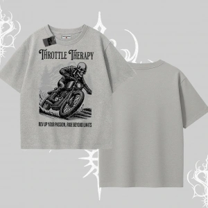 Oversize Tshirt Throttle Therapy No Brakes Just Freedom