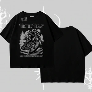 Oversize Tshirt Throttle Therapy No Brakes Just Freedom