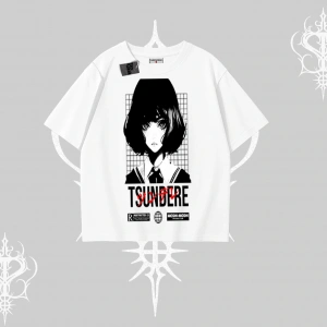 Oversize Tshirt Tsundere Anime Japanese Style Baskılı