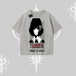 Oversize Tshirt Tsundere Anime Japanese Style Baskılı