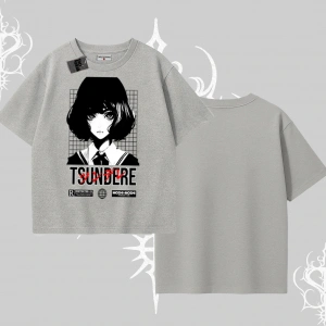 Oversize Tshirt Tsundere Anime Japanese Style Baskılı