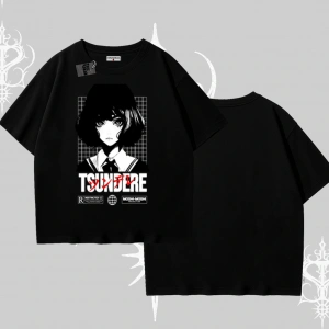 Oversize Tshirt Tsundere Anime Japanese Style Baskılı