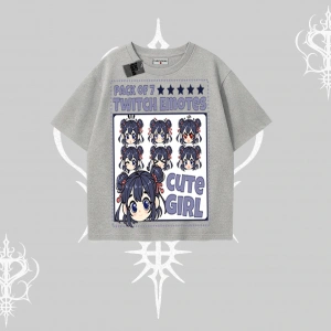 Oversize Tshirt Twitch Emotes Cute Girl Anime Expression