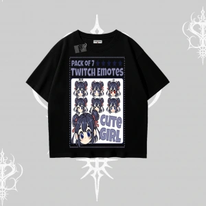 Oversize Tshirt Twitch Emotes Cute Girl Anime Expression
