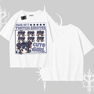 Oversize Tshirt Twitch Emotes Cute Girl Anime Expression