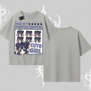 Oversize Tshirt Twitch Emotes Cute Girl Anime Expression