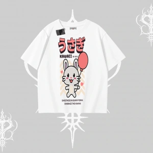 Oversize Tshirt Usagi Kawaii Cute Heart Energy