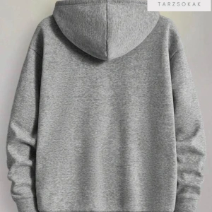 Oversize Unisex Gri İskelet Baskılı