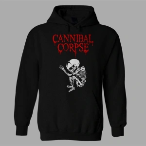 Oversize Unisex Siyah Cannibal Corpse Siyah Hoodie