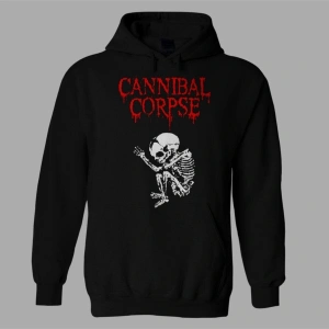 Oversize Unisex Siyah Cannibal Corpse Siyah Hoodie