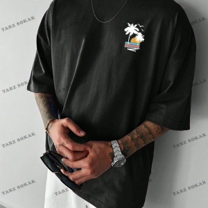 Palmiye  BASKISIZ Baskılı Oversize Kalıp Unisex T-shirt