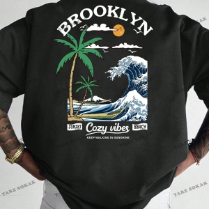 Palmiye  BASKISIZ Baskılı Oversize Kalıp Unisex T-shirt