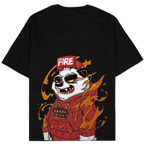 Panda Fire Oversize Unisex T-shirt