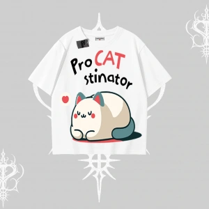 Paws Off Yazılı Kedi Baskılı Streetwear Kayık Yaka Sweatshirt