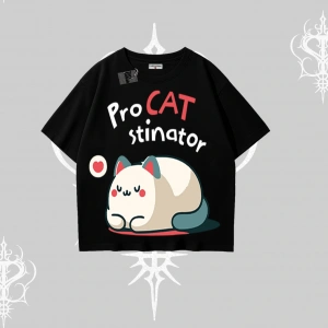 Paws Off Yazılı Kedi Baskılı Streetwear Kayık Yaka Sweatshirt