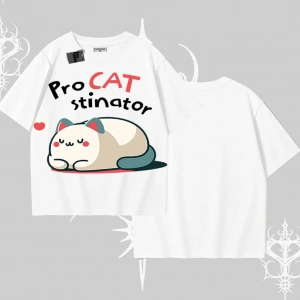 Paws Off Yazılı Kedi Baskılı Streetwear Kayık Yaka Sweatshirt