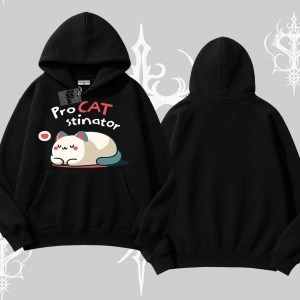 Paws Off Yazılı Kedi Baskılı Streetwear Kolsuz Tshirt