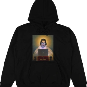 Pear Siyah Oversize Unisex Kapüşonlu Sweatshirt Hoodie