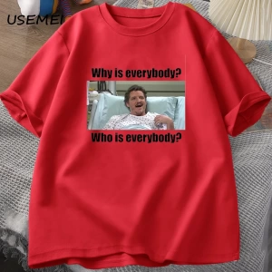 Pedro Pascal SNL neden T-shirt adam komik Teepamuk kısa kollu erkek pamuk T-shirt yaz 3039