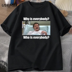 Pedro Pascal SNL neden T-shirt adam komik Teepamuk kısa kollu erkek pamuk T-shirt yaz 3039