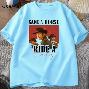 Pedro Pascal T-Shirt kovboy grafik Tshirt bir at binmek bir kovboy Tees Pablo Escobar Lats of 2823
