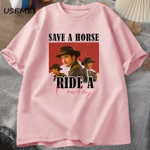 Pedro Pascal T-Shirt kovboy grafik Tshirt bir at binmek bir kovboy Tees Pablo Escobar Lats of 2823