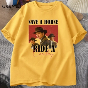 Pedro Pascal T-Shirt kovboy grafik Tshirt bir at binmek bir kovboy Tees Pablo Escobar Lats of 2823