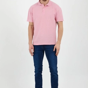 Pembe Dar/slim Fitt Polo Yaka Tshirt Ve Kolye