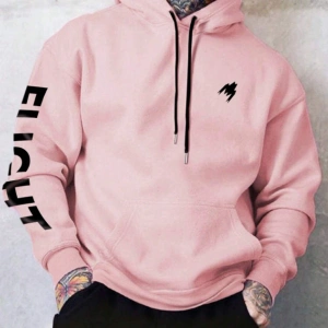 Pembe Flight Oversize Kapüşonlu Sweatshirt Pembe