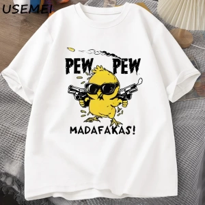 Pew Pew Madafakas Komik Grafik T Shirt Çılgın Kedi baskılı tişört Rahat Pamuk Kısa Kollu Yeti 2974