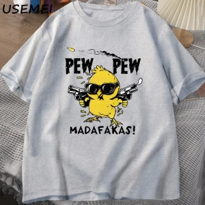 Pew Pew Madafakas Komik Grafik T Shirt Çılgın Kedi baskılı tişört Rahat Pamuk Kısa Kollu Yeti 2974