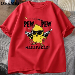 Pew Pew Madafakas Komik Grafik T Shirt Çılgın Kedi baskılı tişört Rahat Pamuk Kısa Kollu Yeti 2974