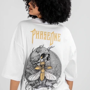 Phaseone Sırt Baskılı Beyaz Unisex Oversize