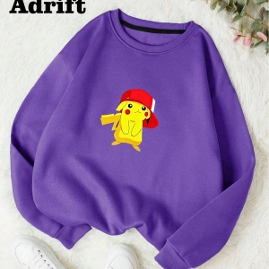 Pikacu Köstebek Sokak Trend Tasarım Harajuku/Gotik Mor