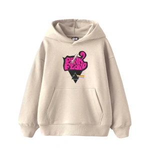 Pink Floyd Baskılı Oversize Unisex Bej