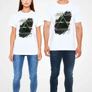 Pink Floyd Baskılı Unisex Beyaz Tişört