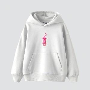 Pink Panther Baskılı Oversize Unisex Beyaz
