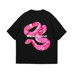 Platonic Baskılı Oversize Unisex Beyaz