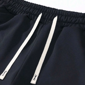 Playing Card Print Drawstring Waist Eşofman Altı