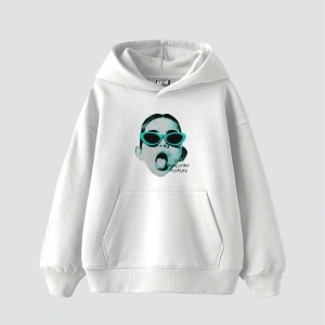 Pleasure Baskılı Oversize Unisex Beyaz