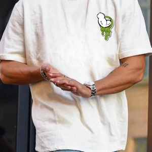 Popeye Collab Erkek Günlük Karikatür Baskılı Kısa Kollu Tişört, Yaz