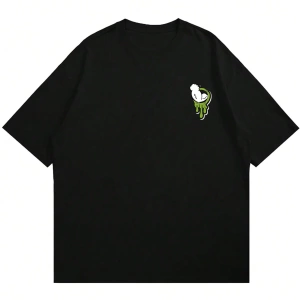 Popeye Collab Erkek Günlük Karikatür Baskılı Kısa Kollu Tişört, Yaz