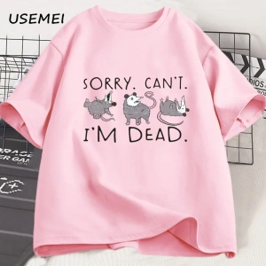 Possum T-shirt komik üzgünüm ben ölü Opossum değilim Lover Meme T Shirt erkekler kadınlar pam 2938