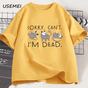 Possum T-shirt komik üzgünüm ben ölü Opossum değilim Lover Meme T Shirt erkekler kadınlar pam 2938