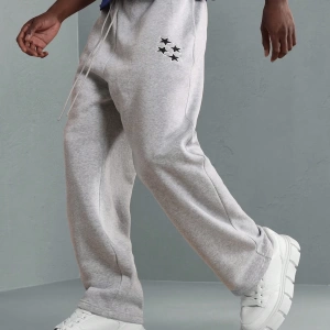 Premium Drop Crotch Eşofman Altı Rahat Kesim Atletik Jogger Yıldız Logolu Ev Giyimi El