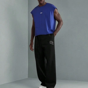 Premium Drop Crotch Eşofman Altı Rahat Kesim Atletik Jogger Yıldız Logolu Ev Giyimi El